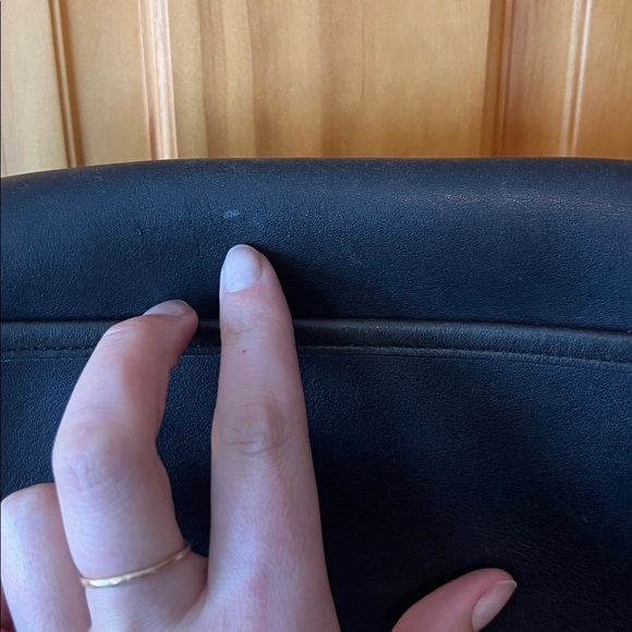 Vintage Coach 9755 Black Pocket Purse Turn lock leather bag made in 1998 - Picture 13 of 16